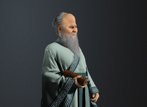 老子（李耳）数字人3D形象建模